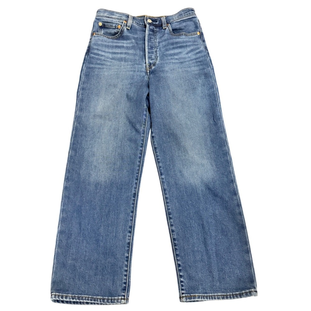 Levi's Ribcage Straight Ankle Jeans Womens 28 High Rise Medium Wash Denim